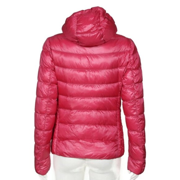 UNIQLO Pink Ultra Light Down Quilted Full Zip Hooded Jacket sz M /890 - Picture 4 of 6